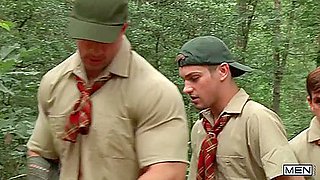 A Gang Of Scouts Meets In The Middle Of The Forest To Have An Hookup With Their Scout Leader