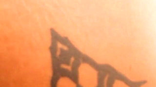 Z-film Toy Wall Tattooed Ebony Solo Masturbation