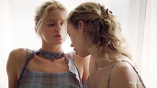 Maria Pie gives a very sensual cunnilingus for a hot Kira Kyox