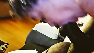 A college Teacher Sucking My Dick & Swallowing the Whole Load