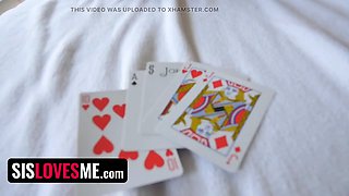 Sislovesme - sumptuous babe with perfect figure gets to blow big sausage after losing in truth or dare