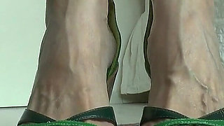 Wedge-heel Sandal Fashion Show for You! Cum in Your Pants! Lady Victoria Valente
