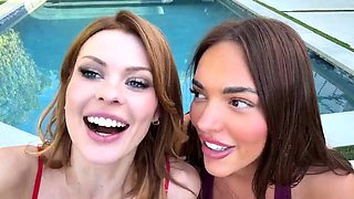 Lesbian Fun At The Pool