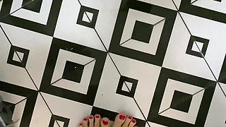 Go in shower for have fun. More feet for you