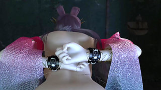 3D Asian Slut Naked Her Shaved Pussy Have BDSM Sex