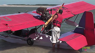 Passionate Fucking on the Beach with a Stunning Blonde with Big Tits