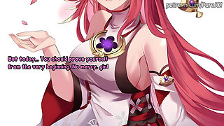 Special feminization training with your girlfriend Yae Miko (Femdom JOI)