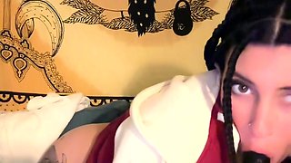 Greek pregnant alt girl does anal fisting