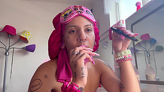 Vaping Coughing Smoke Fetish Teen Bimbo Vape Cough Blazing Smoking Fetish Blowing Into the Camera