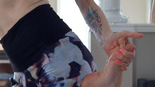 Maitresse Madelines solo foot fetish POV