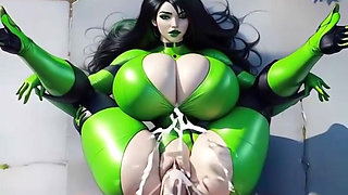 Shego Futanari babe Undergroun villainous fuck  AI Generated