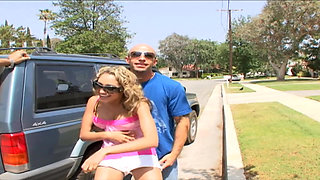 Gorgeous juicy camel toe of girly pulsates wide open for fat pole boink it