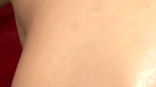 Oiled ebony babe blows and rides BBC