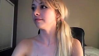Curly Blonde Teen Records Solo Dildo Masturbation More at