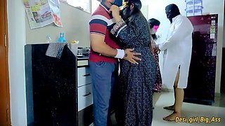 Hot Foursome Sex in the Kitchen