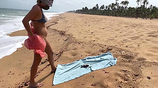 Walking and Sunbathing Naked on the Beach