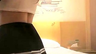 Extreme close up of Japanese teen masturbating Uncensored