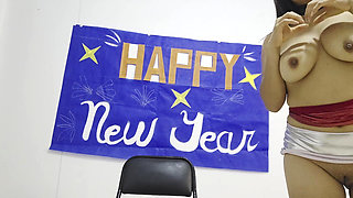 Thirsty Latina MILF Can't Stop Playing with Her Big Natural Assets - Intense Solo Fantasizing