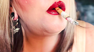 Blonde Bombshell Tina Snua Smokes For You In Close Up - Drifting OMI OME Snap Inhales