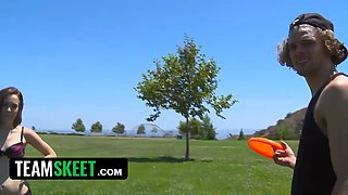 Teamskeet - innocent looking babe displays off her whorey side by gobbling on knob like a professional