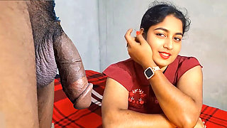 Indian Desi Hot Stepsister Watches Fucking Video, Stepbrother Gives Real Pleasure