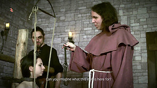 Tormented Whore - Judith Is Fixed on the Interrogation Chair with Screw Clamps on Her Tits and an Iron Hook in Her Cunt to Feel