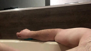 Flab fun in a jacuzzi! Slim n sexy Rachel Wriggler has slippy sliding soapy fun with a big chubby bear