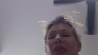 Chubby GILF Bimbo Peeing