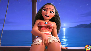 Moana Embracing True Love - AI Animation ASMR