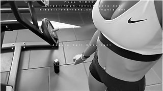 Angela Doll In Stranger Challenge - I Accost A Stranger At The Gym To Get Fucked In The Toilet