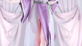 [mmd] Weak Sound Sent Bright Moon Purple Ancient Style Hanfu Big Tits Exposed Small Pussy White Tiger