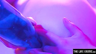 Kinky Redhead Fucks Her Sexy Shaved Snatch With A Glass Bottle