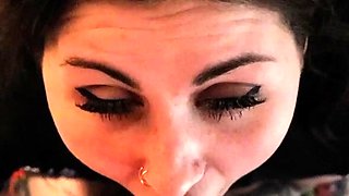 Great amateur video of Brunette POV oral sex