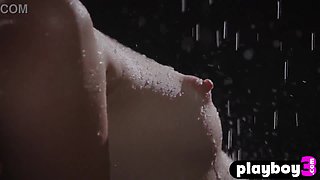 Glorious blondie COUGAR Kenna James passion striptease and steaming posing sesh