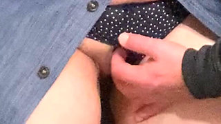 Rubbing My Fingers on a Hot Babe's Pussy in Subway