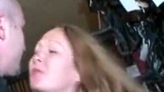 Humiliating blonde girl tits squeezing in the cage