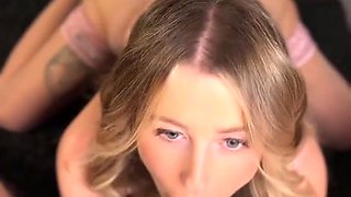 Passionate beauty gets stretched by sensual thick desire