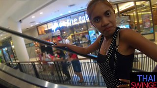 Asian amateur cutie gives wild POV throat massage