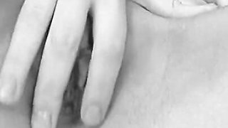 Classic Cute Teen Yulia Black Lingerie Finger and Dildo Masturbation