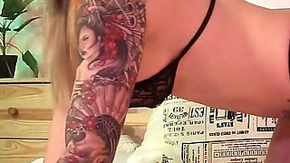 Hot MILF Playing with a Glass Dildo and Squirting All Over