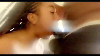Oooh Baby Lets Decorate Starting with My Face and the Wall Cum All Over My Cute Face Ebony Facial