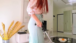 Step Mom Catches Boner While Cleaning And Rides For Cum On Big German Ass
