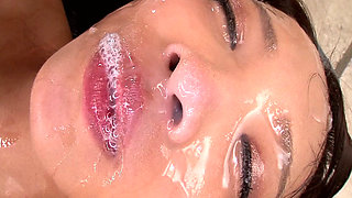 Playful Seduction with a Wicked Tongue, She Teases and Tastes Every Reaction in a Bukkake Show!