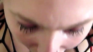 Restrained Throat Fuck and Cum on Face.