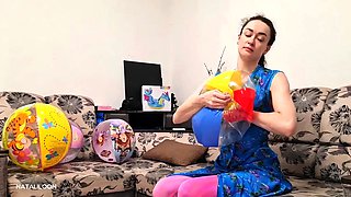 Cute curly brunette solo webcam masturbation