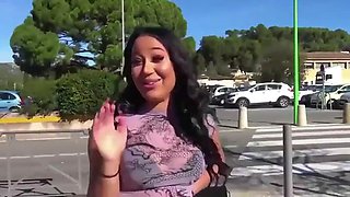 Smoking Hottie Brunette Banged by Huge Cock for Money: Blowjob, Doggy  Cowgirl Porn