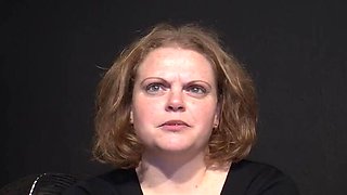 German amateur slut stuffs her wet pussy with a big dildo solo