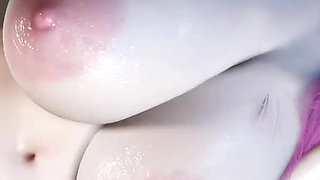 3D Huge Boobs Slut Shaking Her Boobs Show Her Perfect Body