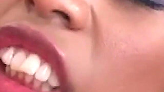 Dark Tanned Asian Vixen Nadi Phuket Takes a Facial After a Wild Butthole Drilling