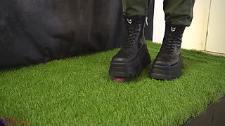 Crushing Your Little Worm with My Dangerous Naked Wolfe Boots